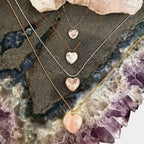 Rose Quartz Crystal Hearts - By Size : Size 2
