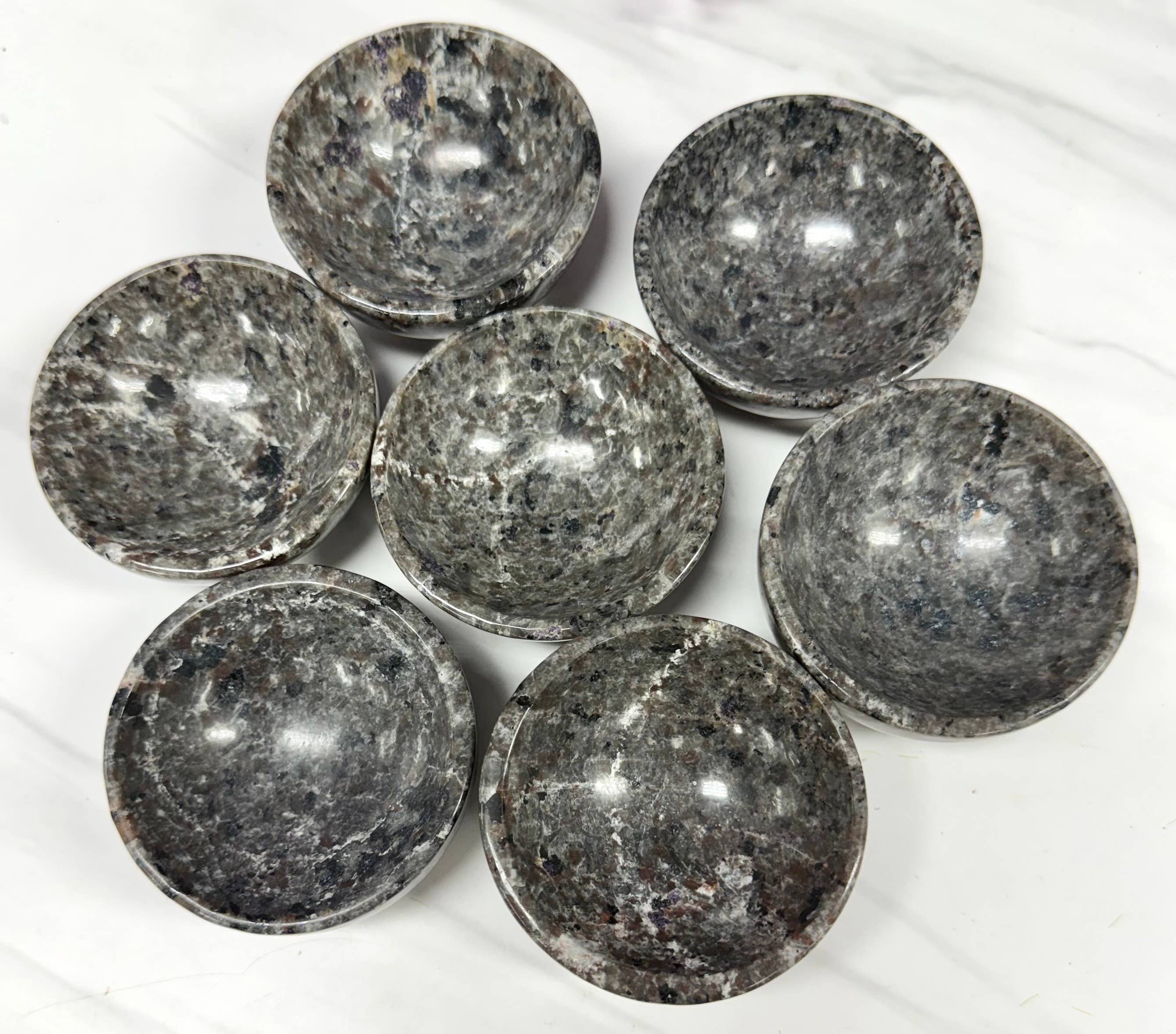 Natural Yooperlite Emberlite Bowls Crystal Healing Energy