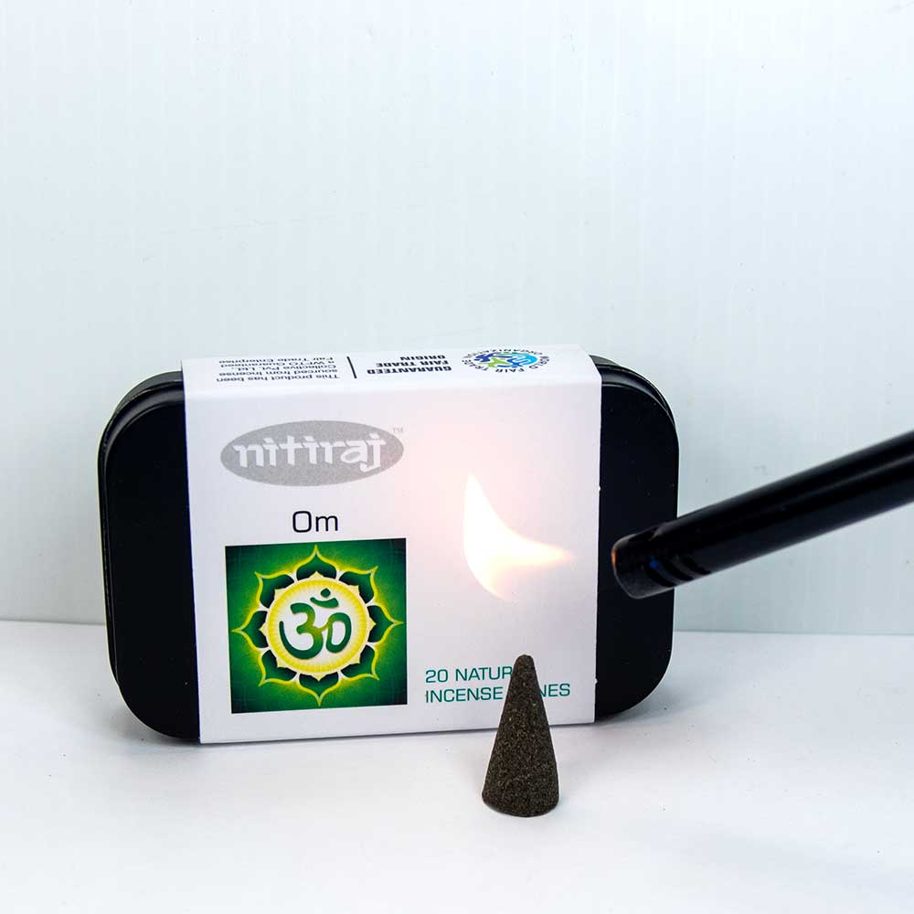 Nitiraj Natural Cones Box of 20 - Om