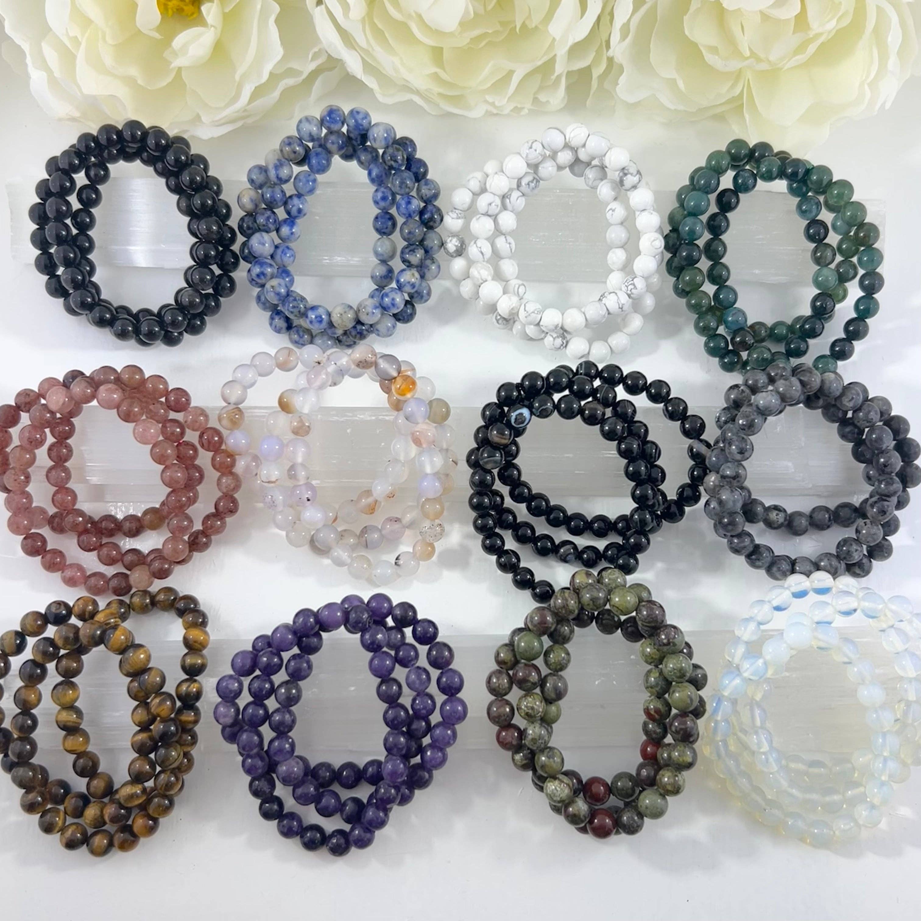 Gemstone Bracelets 8mm: Rose Quartz