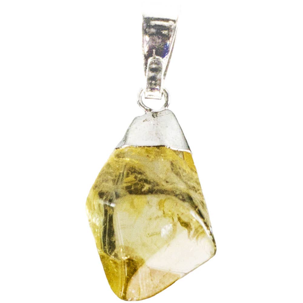 Diamond Shape Stone Pendants Citrine (Each)