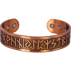 Magnetic Copper Bracelet - Runes - Antique Copper (Each): Copper