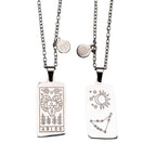 Zodiac Tarot Card & Astrology Necklace: Gold Plated / Scorpio