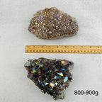 Amethyst Druzy Crystal Cluster with Angel Aura Pearly Finish: 300-400g