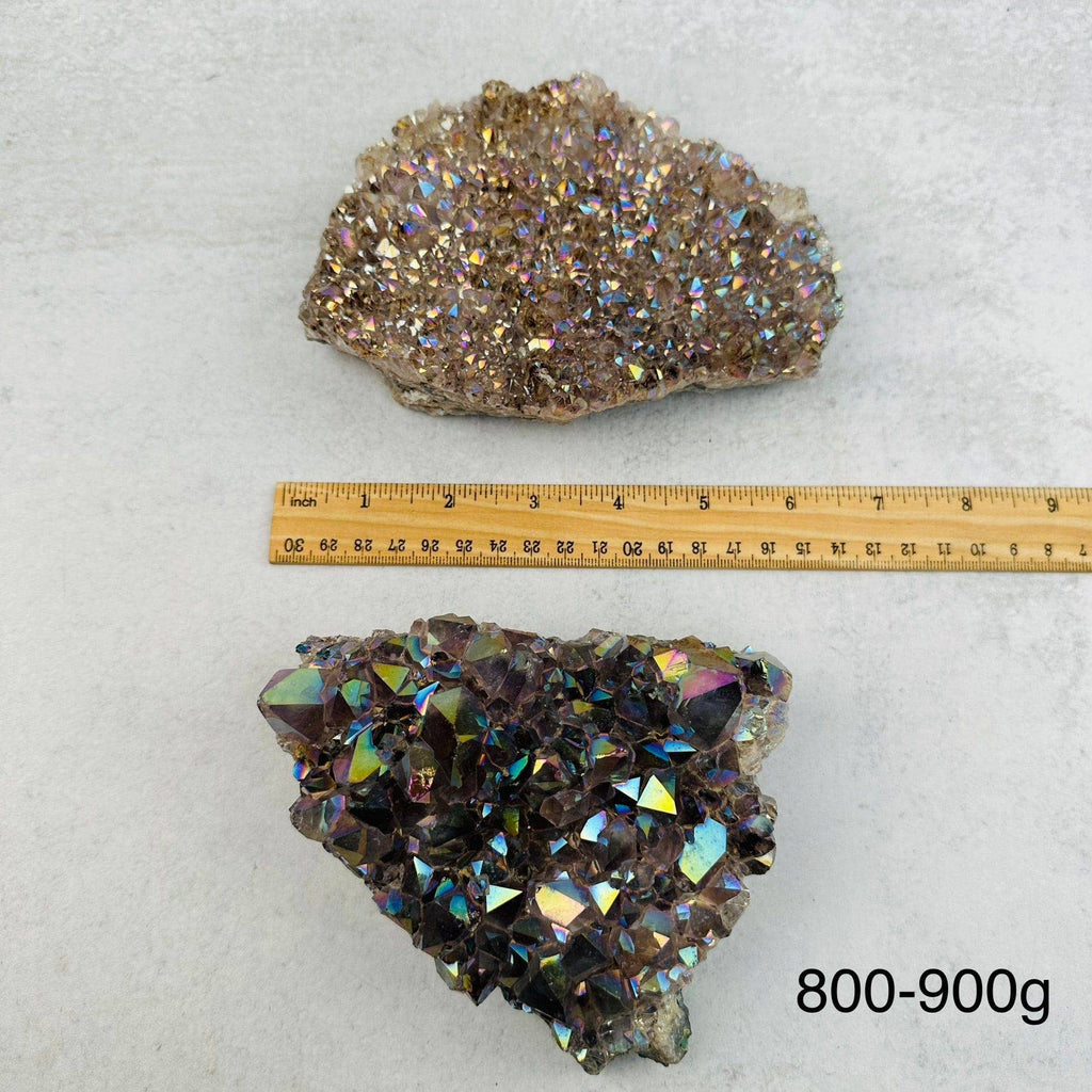 Amethyst Druzy Crystal Cluster with Angel Aura Pearly Finish: 200-300g
