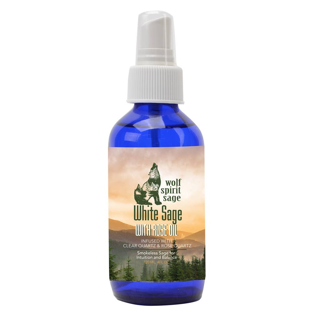 Wolf Spirit Sage Spray-- Sage And Rose Spray