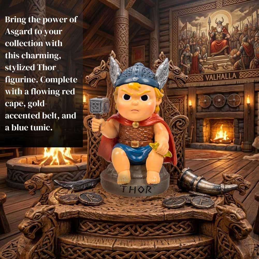 Polyresin Baby Viking Figurine - Thor (Each)
