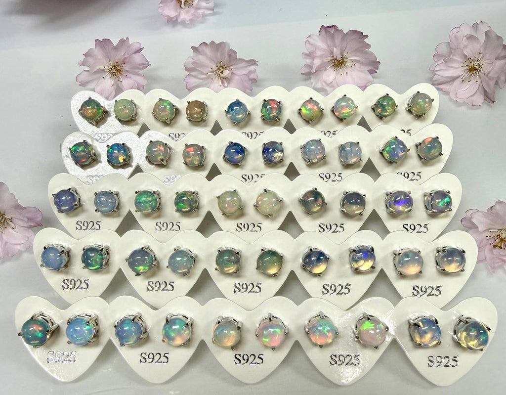 Natural Opal Stud Earring 6mm