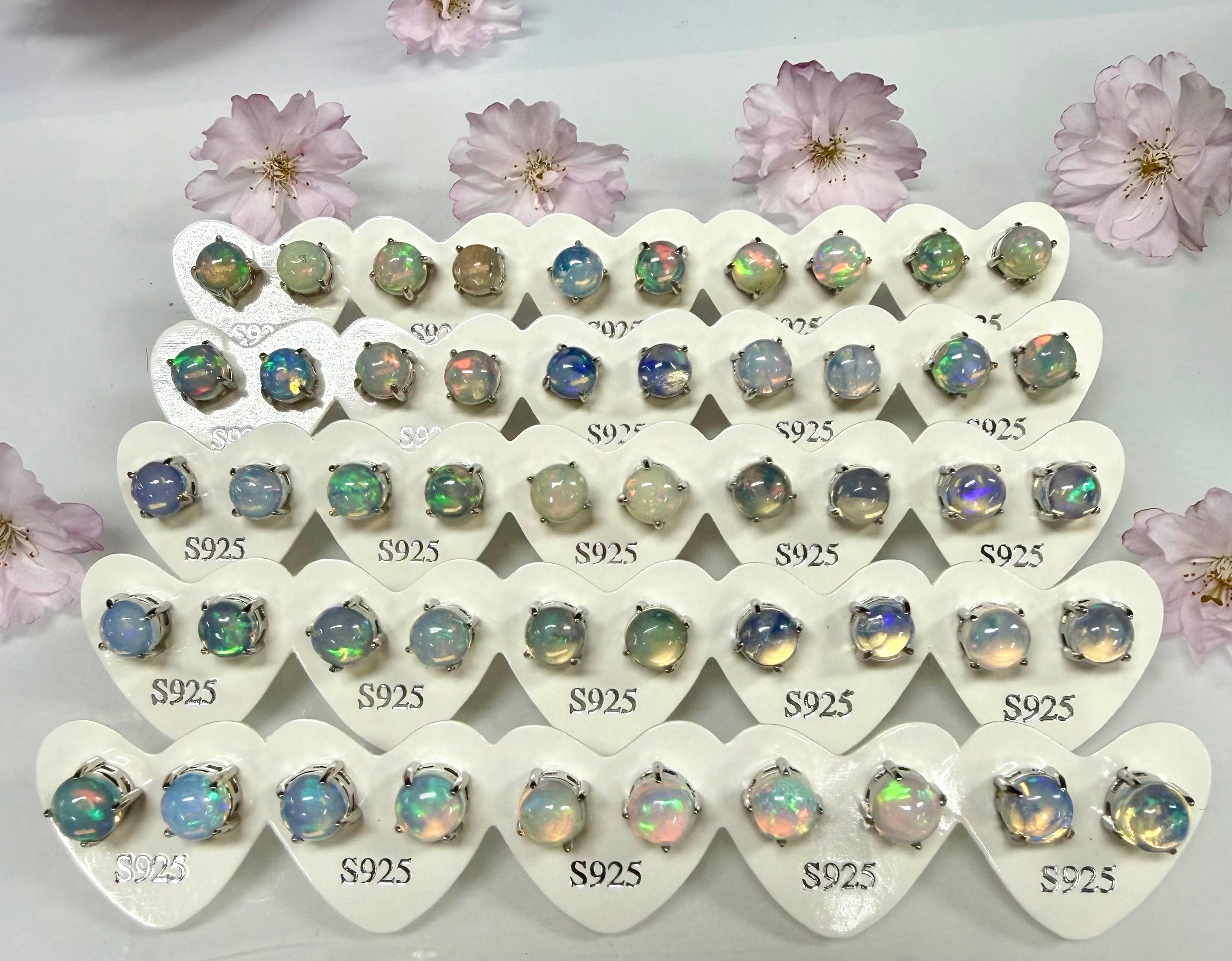 Natural Opal Stud Earring 6mm