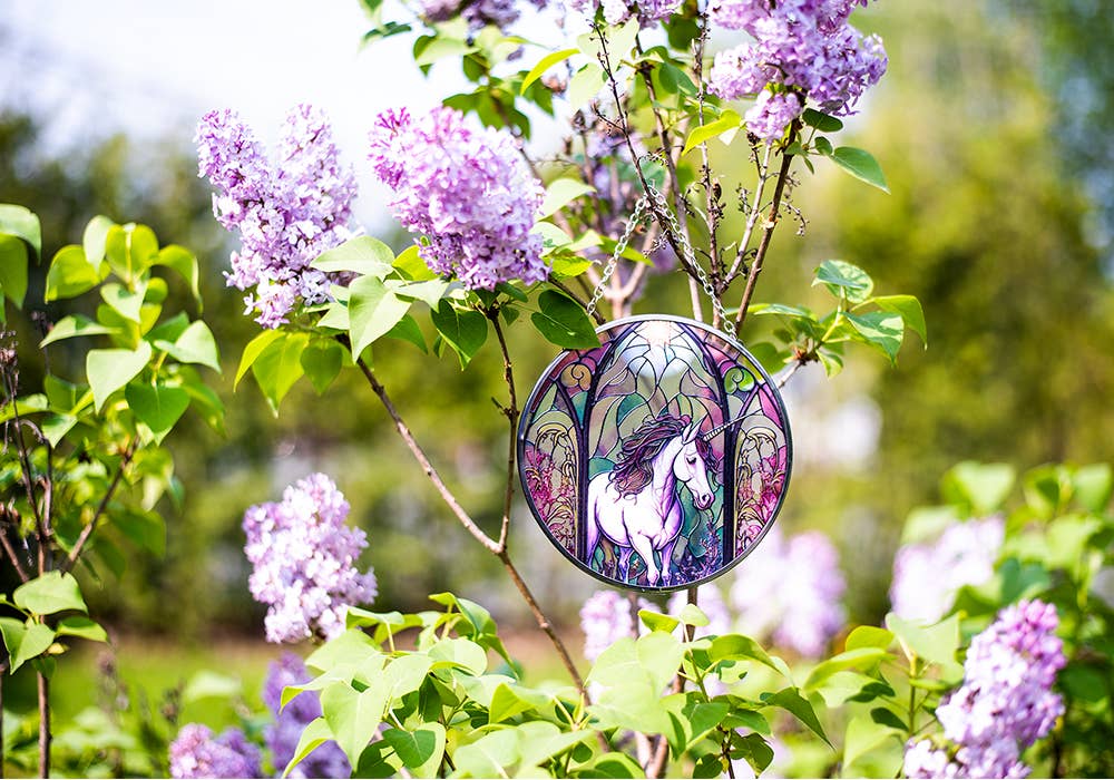 Glass Suncatcher 6in - Mythical Unicorn (Each)
