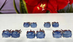 Natural Blue Kyanite Stud Earring 6x8mm