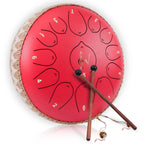 12-Inch Steel Tongue Drum - 13 Notes - Rain Drum: Blue