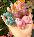 6cm Natural Crystal Teddy Bears Healing Energy