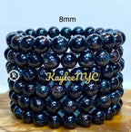 Natural Astrophyllite aka Arfvedsonite 8mm Stretch Bracelet