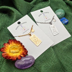 Zodiac Tarot Card & Astrology Necklace: Gold Plated / Gemini