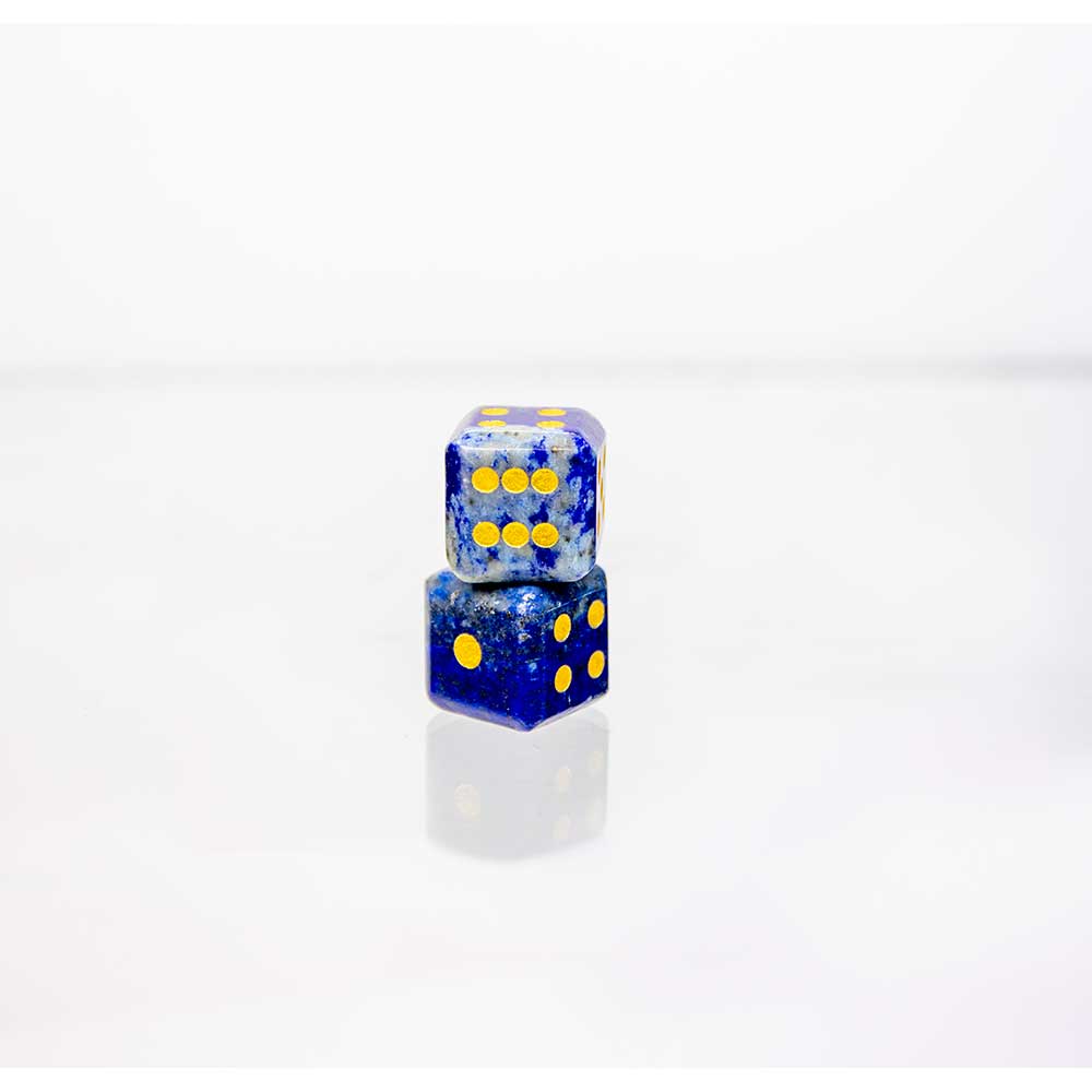 Gemstone Dice - Lapis (Pair): Lapis