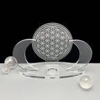 Acrylic Sphere Crystal Holder Moons - Flower of Life