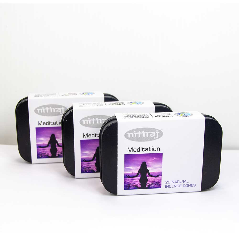 Nitiraj Natural Cones Box of 20 - Meditation