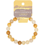 8mm Crystal Gemstone Energy Bead Stretch Bracelets: Labradorite