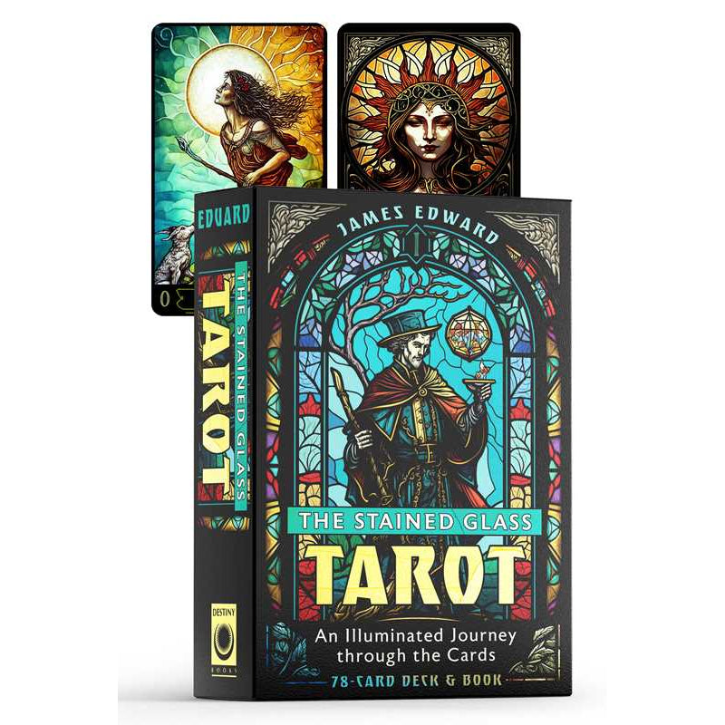 Stained Glass Tarot by James Edward: Flashcards 336 pages / English