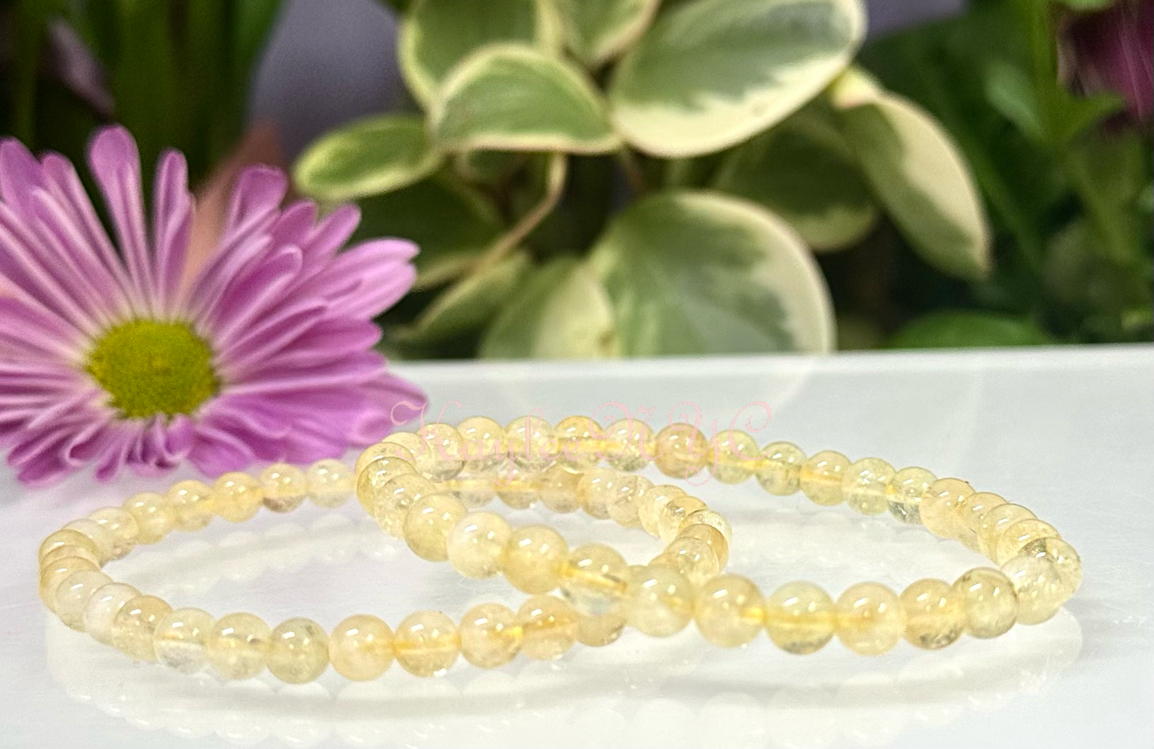 6mm Citrine Crystal Healing Stretch Bracelets 7.5"