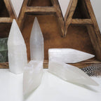 Selenite Crystal Tower Obelisk Point -Stone Generator