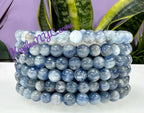Natural Blue Kyanite 6mm Crystal Healing Stretch Bracelet