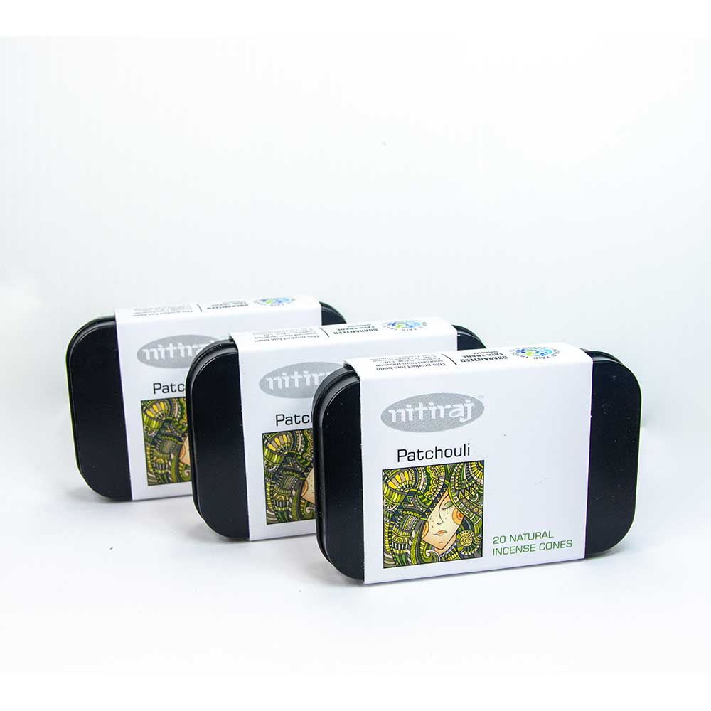 Nitiraj Natural Cones Box of 20 - Patchouli