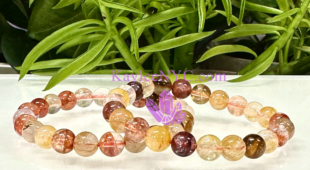 Natural Hematoid  Golden Healer 8mm Stretch Bracelets