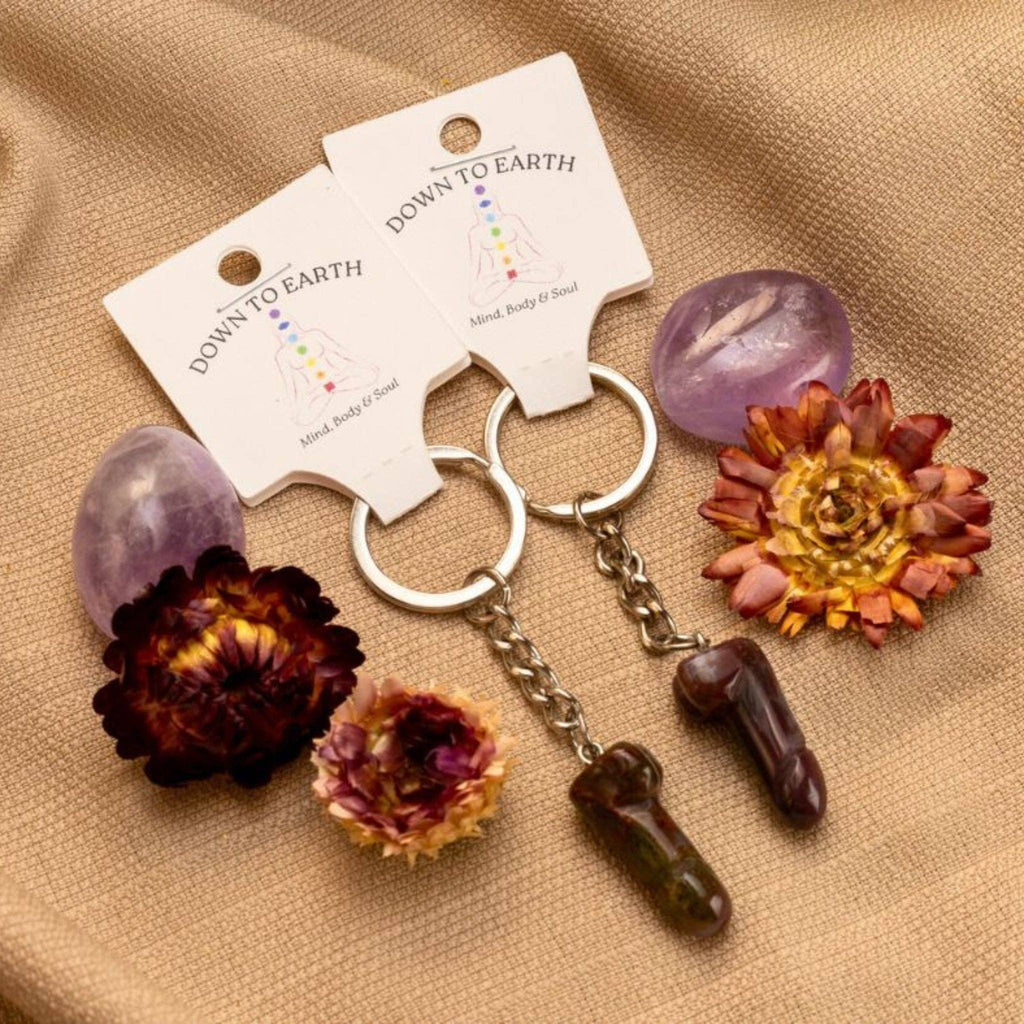Crystal Phallus Keychain