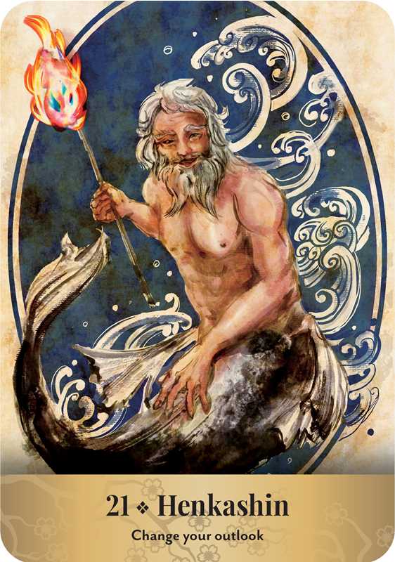 Japanese Gods & Spirits Oracle by Makoto Akiyama: Flashcards 128 pages / English