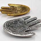 Crystal Hand Incense Holder - Silver or Gold -: Silver