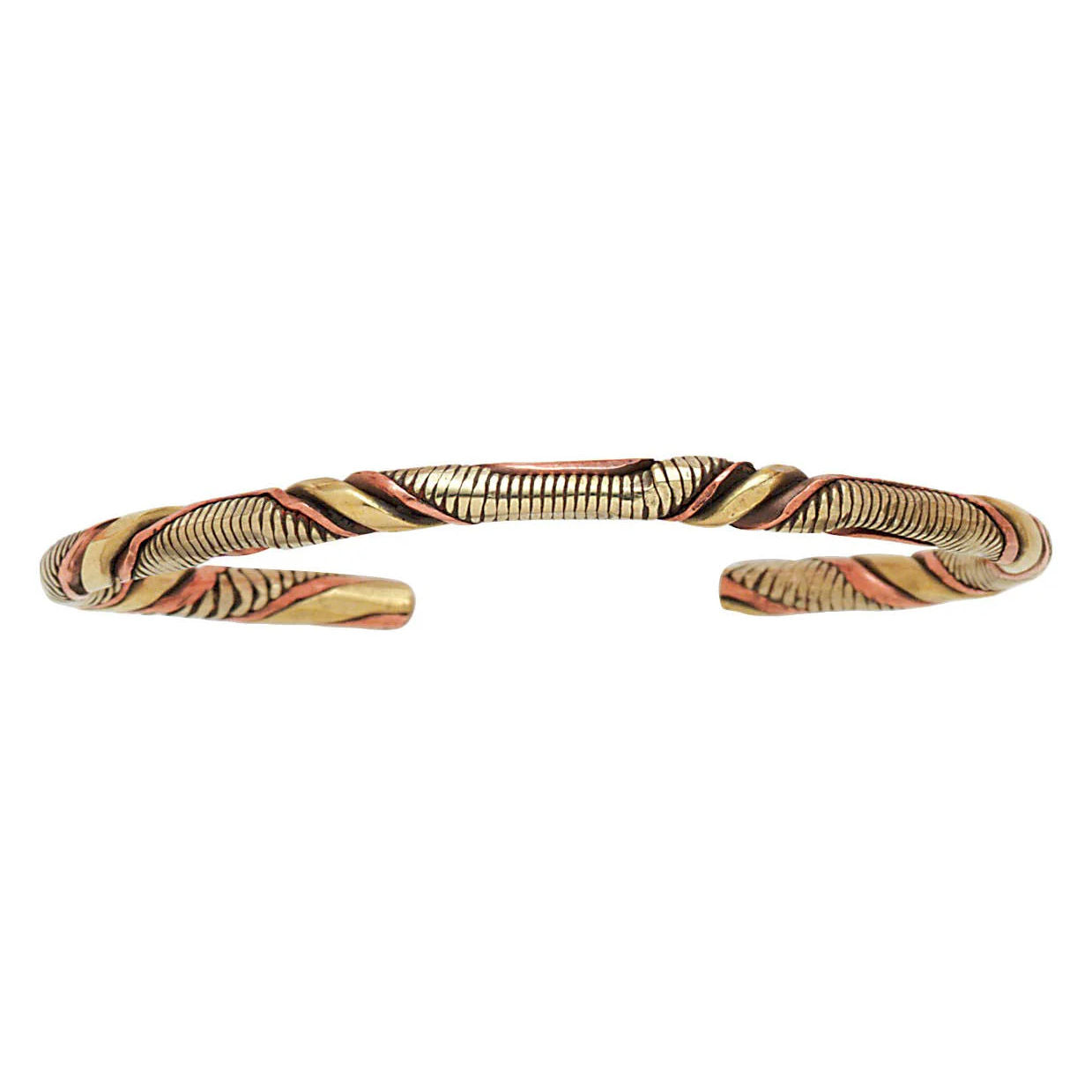 Bracelet, Copper 3 Metals Rnd (2) 90209
