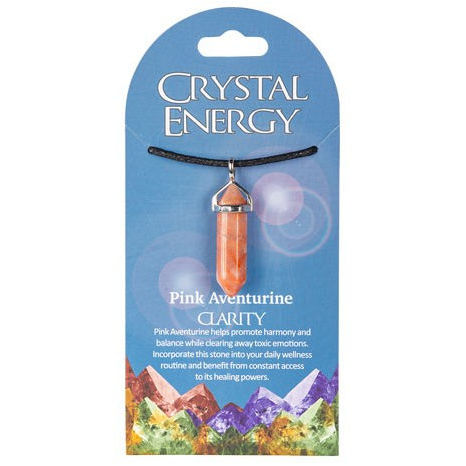 Crystal Energy Pendants: Clarity (Pink Aventurine)
