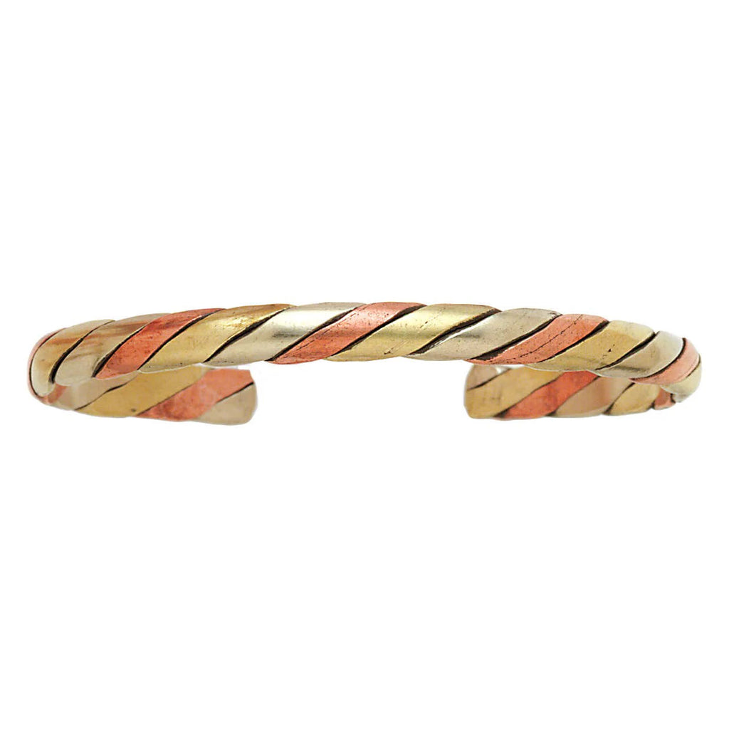 Copper 3 Metal Twist Bracelet