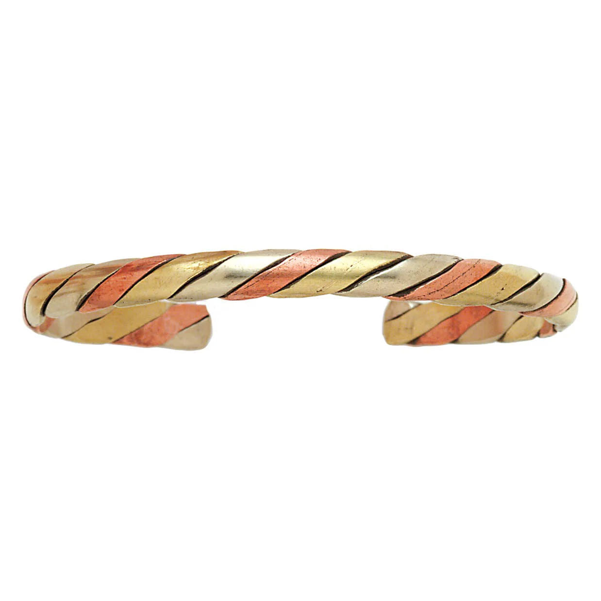 Copper 3 Metal Twist Bracelet