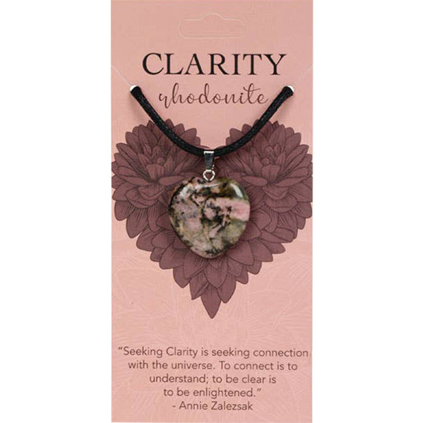 Heart Pendants: Clarity (Rhodonite)