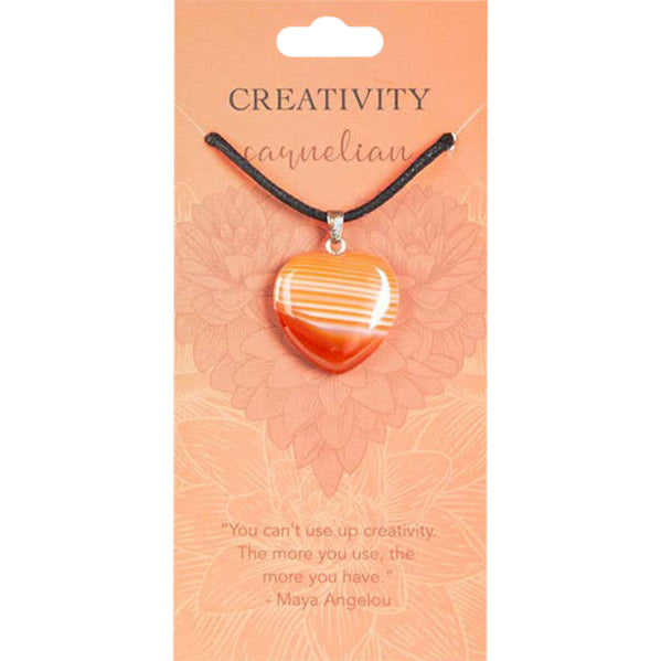 Heart Pendants: Creativity (Carnelian)