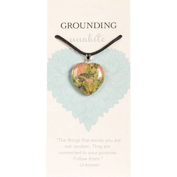 Heart Pendants: Grounding (Unakite)