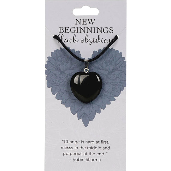 Heart Pendants: New Beginnings (Obsidian)