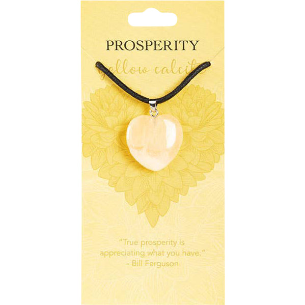 Heart Pendants: Prosperity (Yellow Calcite)