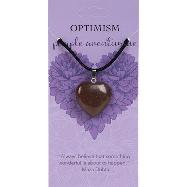 Heart Pendants: Optimism (Purple Aventurine)