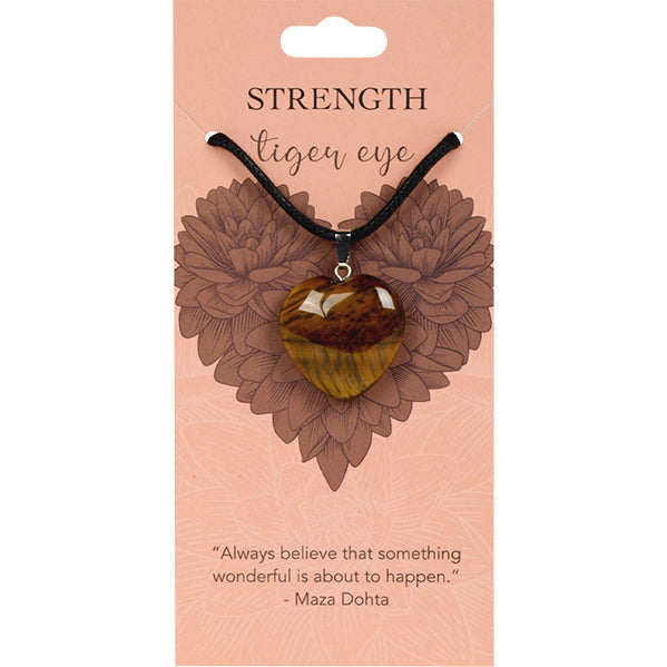 Heart Pendants: Strength (Tiger Eye)