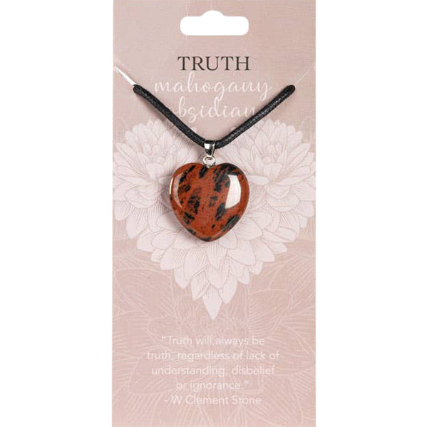 Heart Pendants: Truth (Mahogany Obsidian)