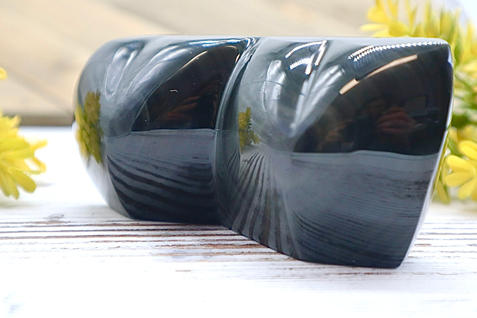 Rainbow Obsidian Double Heart