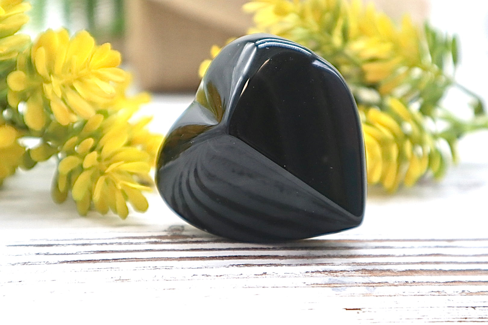Rainbow Obsidian Heart