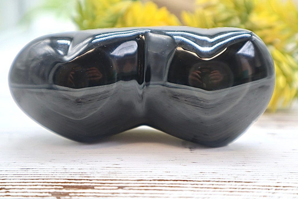 Rainbow Obsidian Double Heart