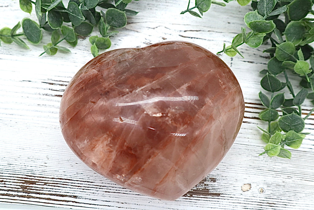 Hematoid Quartz Heart