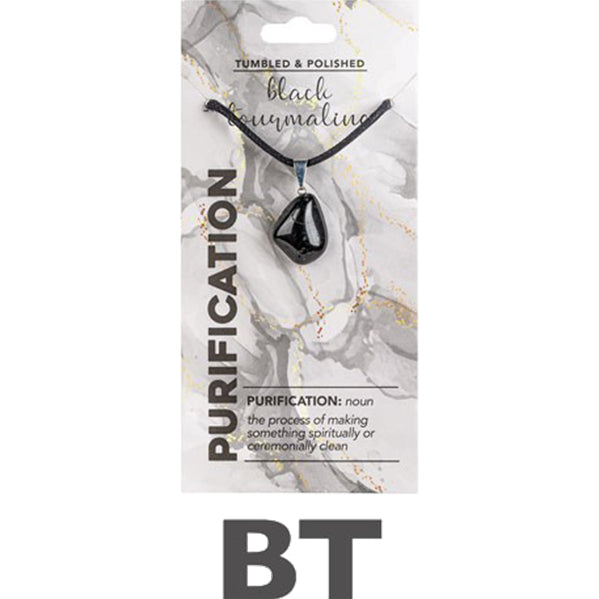 Polished Tumbled Pendants: BLACK TOURMALINE