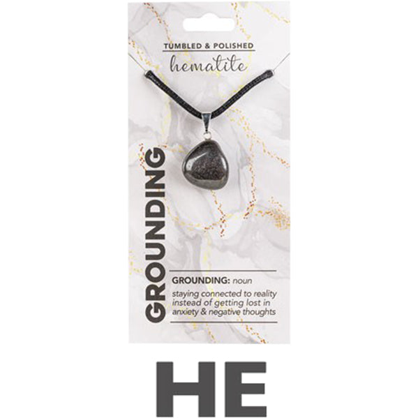 Polished Tumbled Pendants: HEMATITE